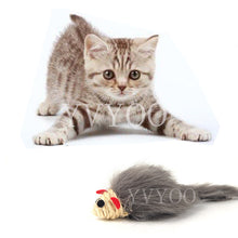 1Pcs/lot Soft Fleece False Mouse Cat Toys gray Feather Funny Playing Toys For Cats Kitten