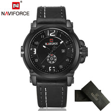 2017 New NAVIFORCE Sport Mens Watches Top Brand Luxury Waterproof Leather Quartz Watch Military Wristwatch Male Clock relogio