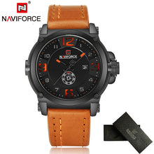 2017 New NAVIFORCE Sport Mens Watches Top Brand Luxury Waterproof Leather Quartz Watch Military Wristwatch Male Clock relogio