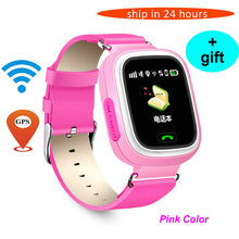 Free Shipping Q90 GPS Phone Positioning Fashion Children Watch 1.22Inch Color Touch Screen WIFI SOS Smart Watch Baby Q80 Q50 Q60