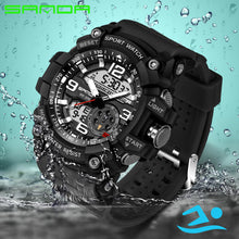 SANDA Brand Men Military Sports Watches Digital LED Electronic Wrist Watches Waterproof Male Clock For Man Relogio Masculino