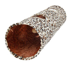 Hot Sale 1.25M Pet Product Cat Tunnel Leopard Print Crinkly Cat Fun 2 Holes Long Tunnel Kitten Toys Pet Playing Living Necessary