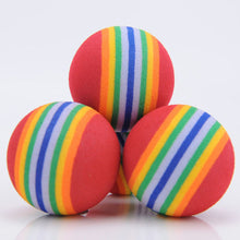 10pcs/lot Super Q Rainbow Ball Pet Cat Toy Diameter 3.5cm EVA Playing Toys For Small Cats