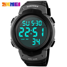Sports Watches Mens Digital Stopwatch Alarm 50m Waterproof Dive Swim Watch Reloj Hombre SKMEI LED Military Army Sport Watch