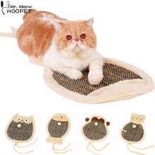 Double Sided Cat Cartoon Scratch Board with Sherpa Ball Toy,Kitten Scratcher Mat Pad Interactive Toy for Pet Training