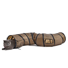 "S"Funny Pet Tunnel Cat Play Tunnel  Brown